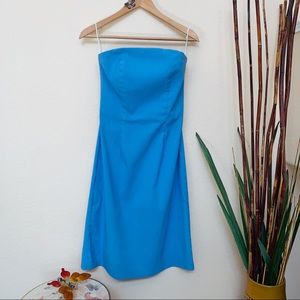 ✅ 3B Blue Strapless Dress, Sz 5